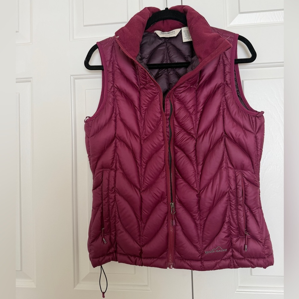 Eddie Bauer Down wine Quilted Vest